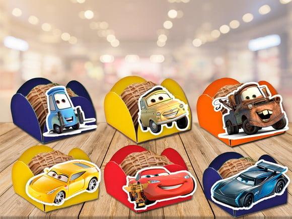 forminhas carros disney - relâmpago mcqueen - 100 unidades