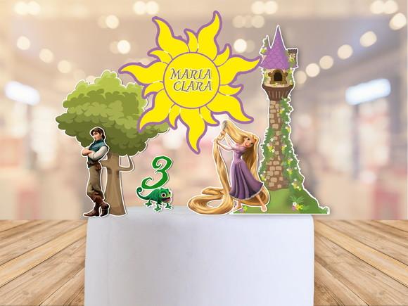 Topo de bolo Rapunzel - Enrolados - FRETE GRÁTIS