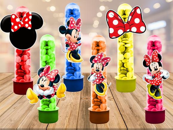 Minnie Vermelha - apliques para tubetes - 50 unidades