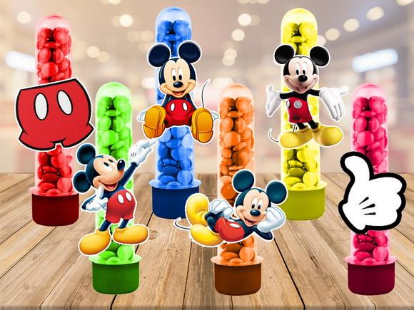 Mickey - apliques para tubetes - 50 unidades