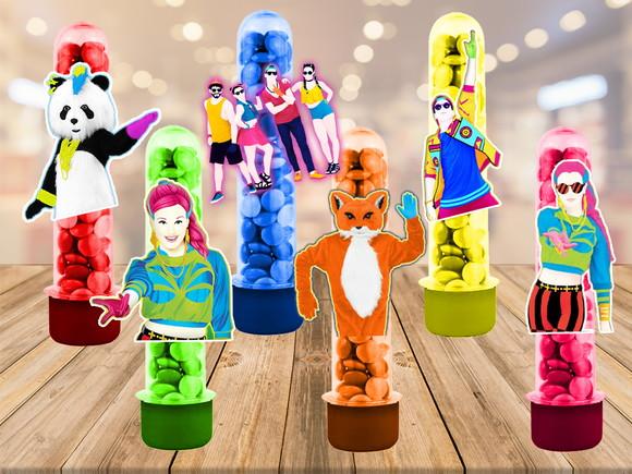 Just Dance - apliques para tubetes - 50 unidades