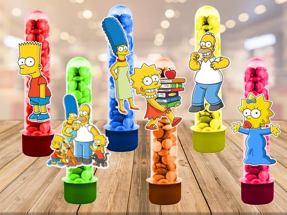 Os Simpsons- apliques para tubetes - 50 unidades