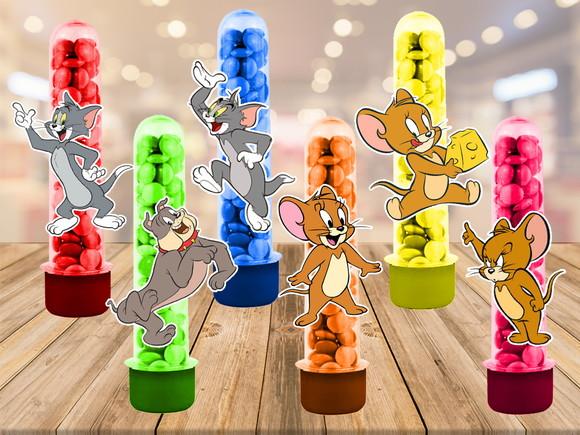 Tom e Jerry - apliques para tubetes - 50 unidades
