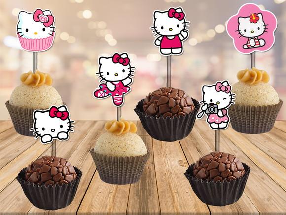 topper hello kitty - 100 unidades