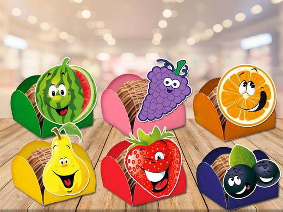 forminhas frutas e frutinhas - feira - 100 unidades