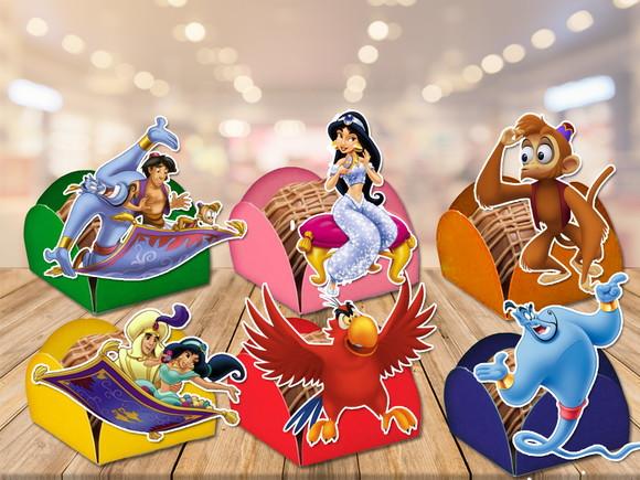 forminhas Aladdin e Jasmine- 100 unidades