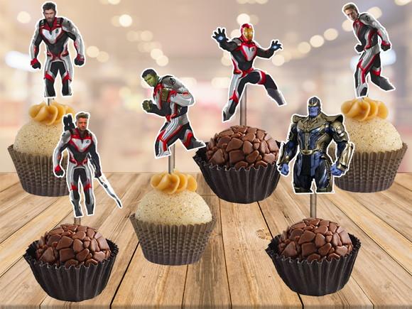 topper vingadores ultimato - 100 unidades