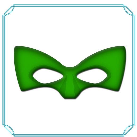 máscara lanterna verde ou Robbin - kit com 10 unidades