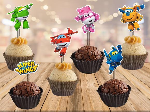 topper super wings - 100 unidades