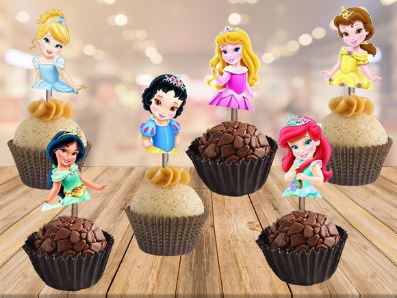 Topper Princesas Cute - 100 Unidades