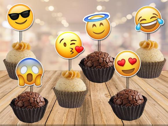 topper Emoji - 100 unidades