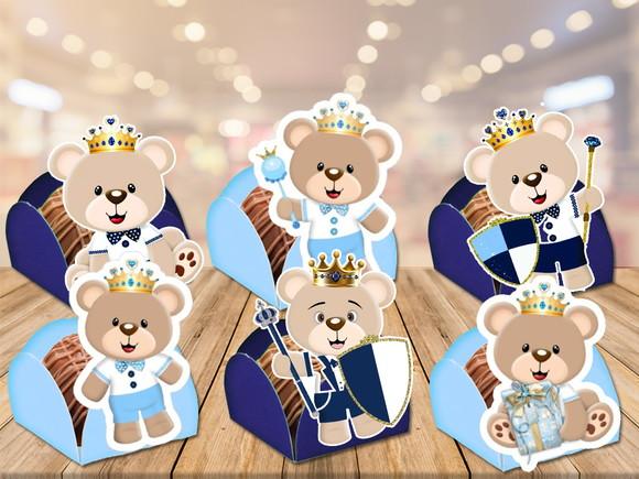 forminhas urso realeza - 100 unidades