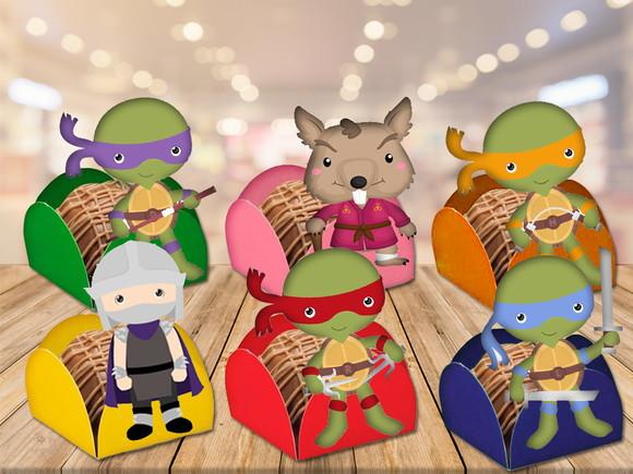 forminhas tartarugas ninjas - 100 unidades