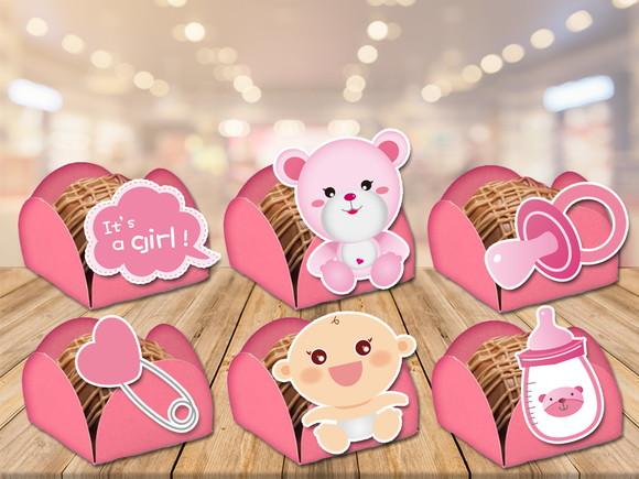 forminhas para doces chá de bebê menina - 100 unidades