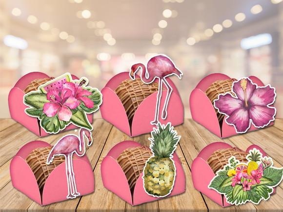 forminhas para doces flamingos - 100 unidades