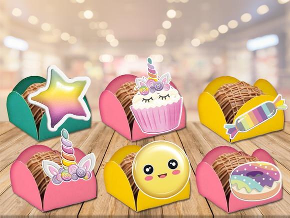 forminhas para doces doces candy colors - 100 unidades