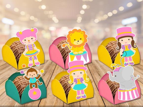 forminhas para doces circo para meninas rosa - 100 unidades