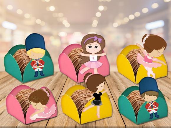 forminhas para doces a bailarina e soldadinho - 100 unidades