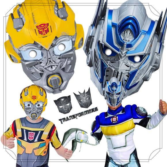 máscaras transformers bumblebee optimus kit com 10 unidades