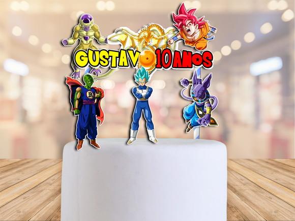 topo de bolo dragon ball super topper FRETE GRÁTIS