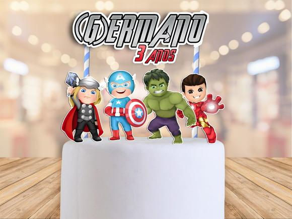 topo de bolo vingadores cute baby - FRETE GRÁTIS