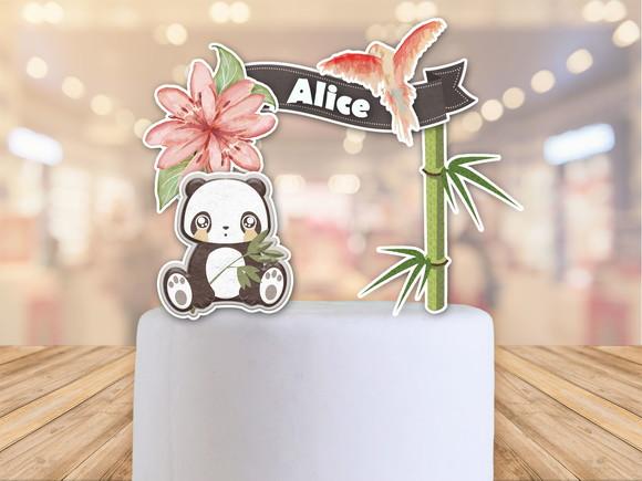 Topo de bolo panda - Frete Grátis - pandinha