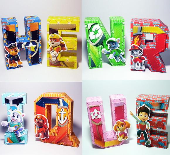 Letras 3d patrulha canina