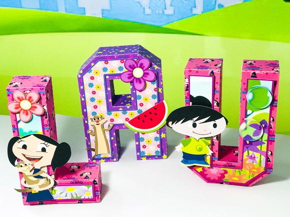Letras 3d show da luna - rosa