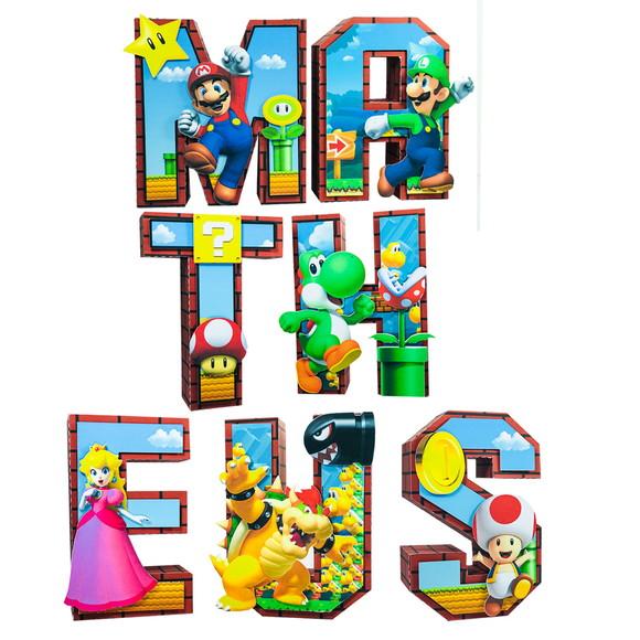 Letras 3d - Super Mario Bross