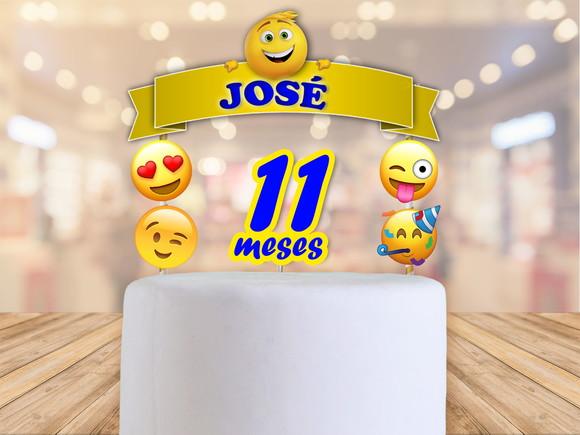 Topo de bolo emoji