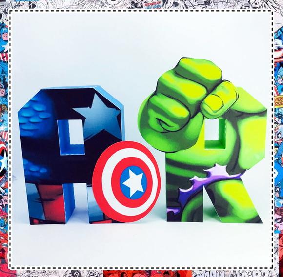 Letras 3d vingadores