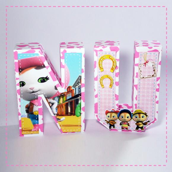 Letras 3d Xerife Callie no Oeste