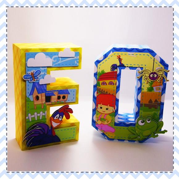 Letras 3d Galinha Pintadinha
