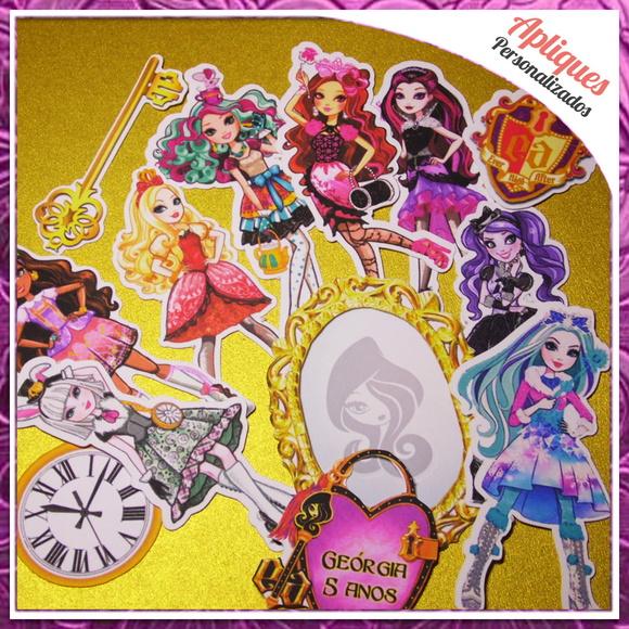 Apliques Ever After High - 50 unidades