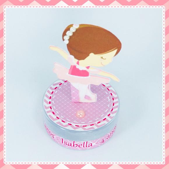 Aplique para Latinha 3d Bailarina