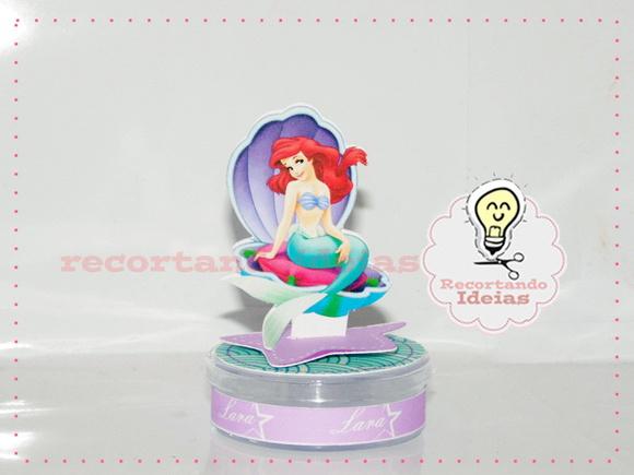 Aplique para Latinha 3d da Ariel