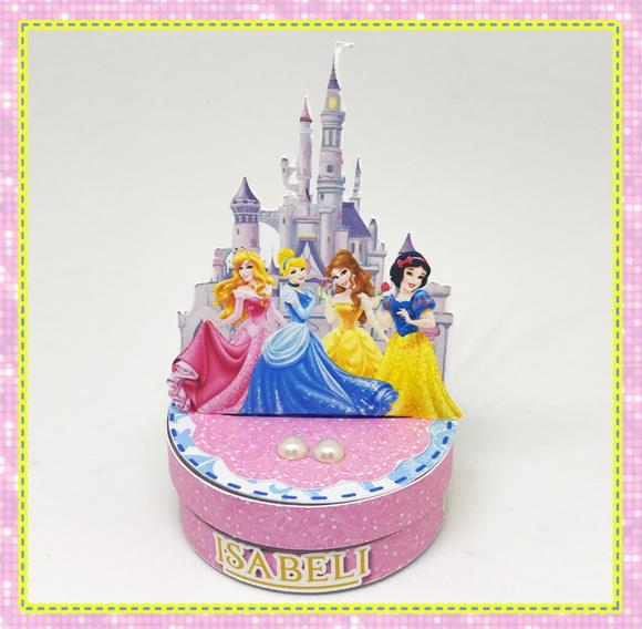 Aplique para Latinha 3d Princesas Dinsey no Castelo