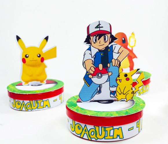 Aplique para Latinhas 3d Pokemon