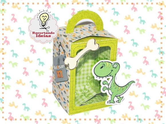 Caixa dinossauros com visor - 10 unidades