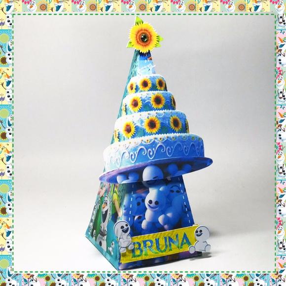 Caixa Pirâmide Frozen Fever - 10 unidades