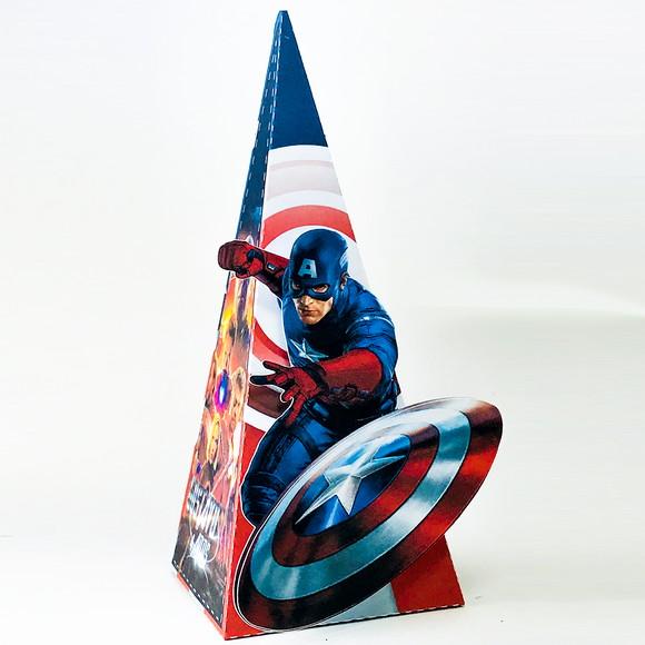 Caixa pirâmide Vingadores - Capitão América - 10 unidades