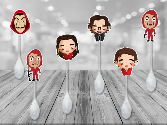 colherzinhas decoradas la casa de papel