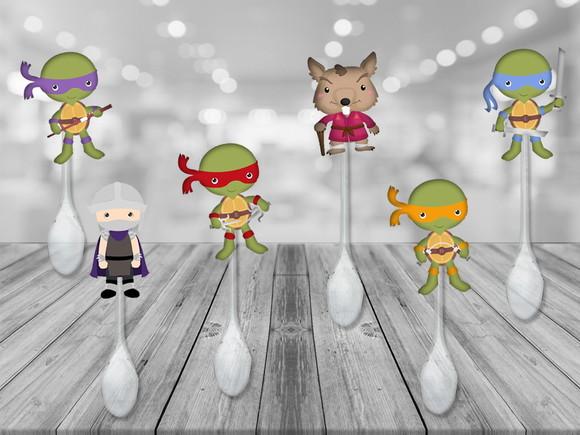 colherzinhas decoradas tartarugas ninjas