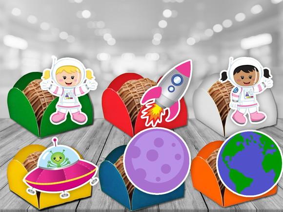Forminhas Astronauta Meninas - 100 Unidades
