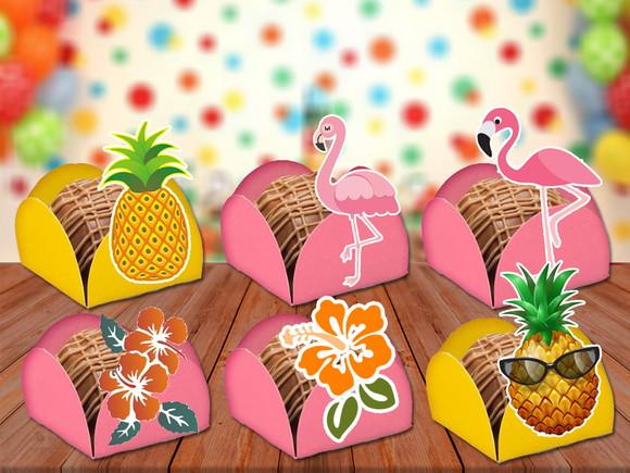 Forminhas Tropical Flamingos - 100 Unidades