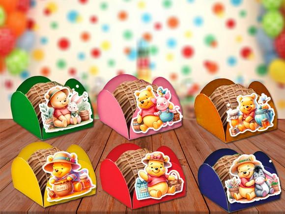 Forminhas Ursinho Pooh Aquarela - 100 Unidades