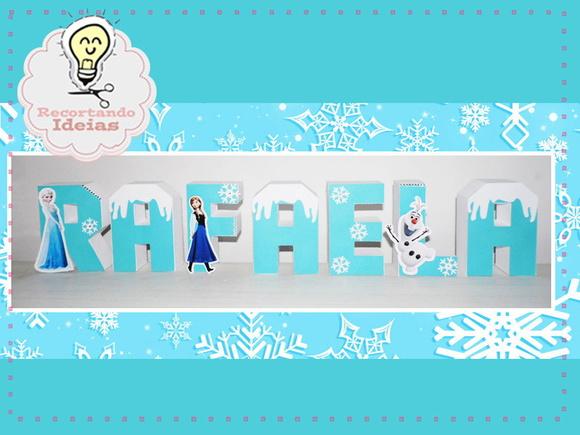 Letra 3d Frozen