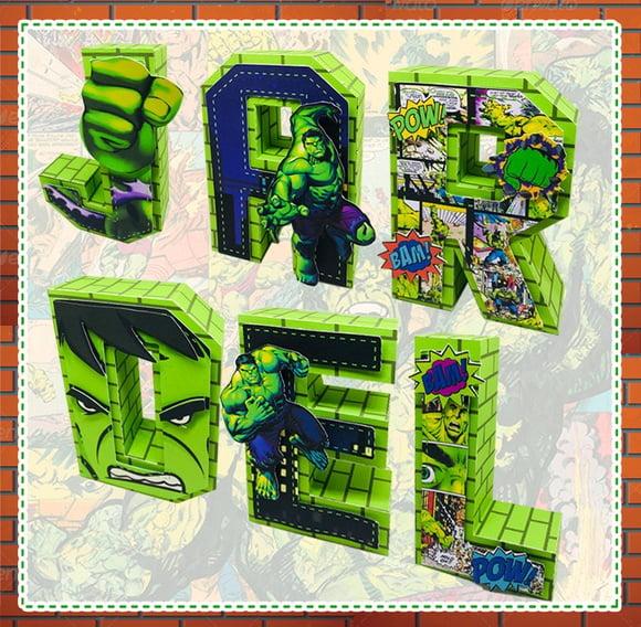 Letra 3D Hulk - letras 3d