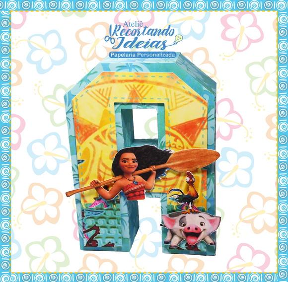 Letra 3d Moana - Letras decorativas