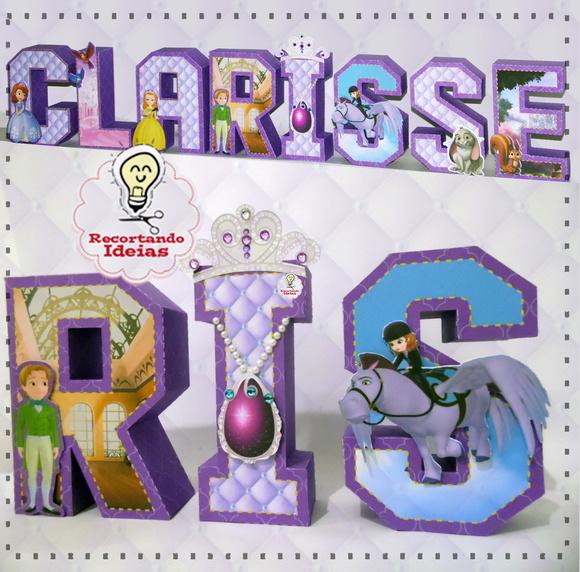 Letra 3D Princesa Sofia